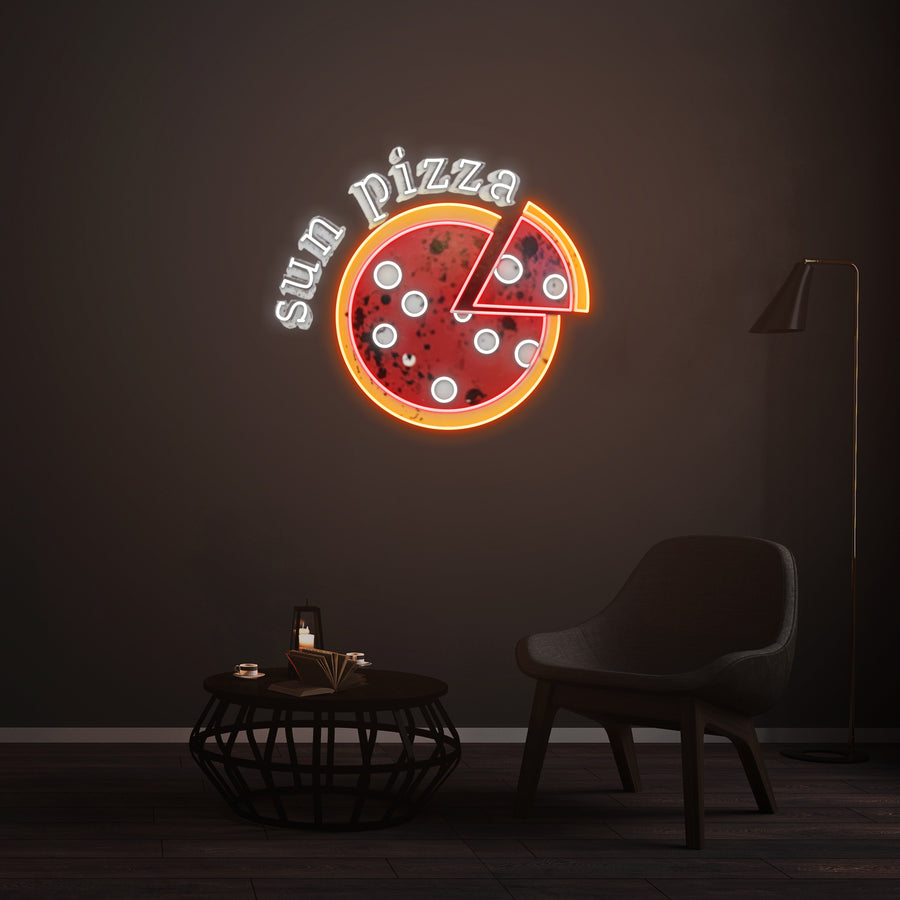 Personnalisation Enseigne LED Néon - Sun Pizza