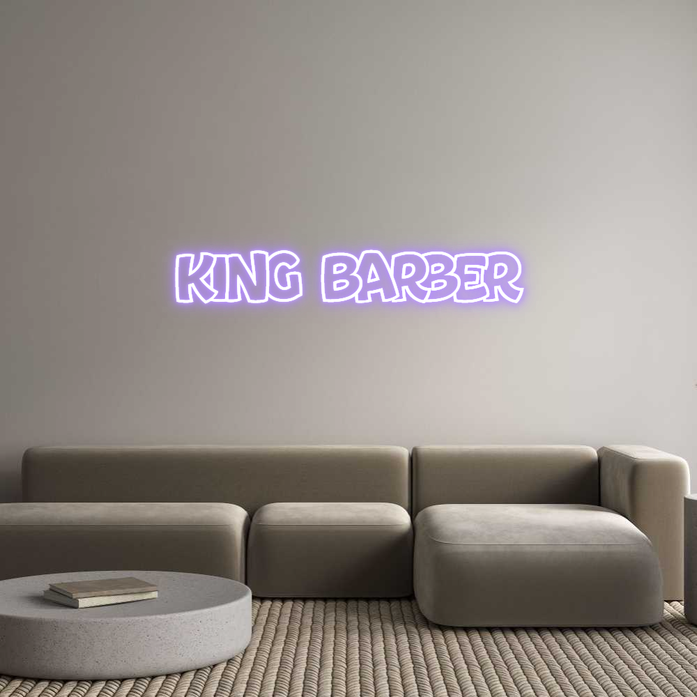 Néon Personnalisé KING BARBER
