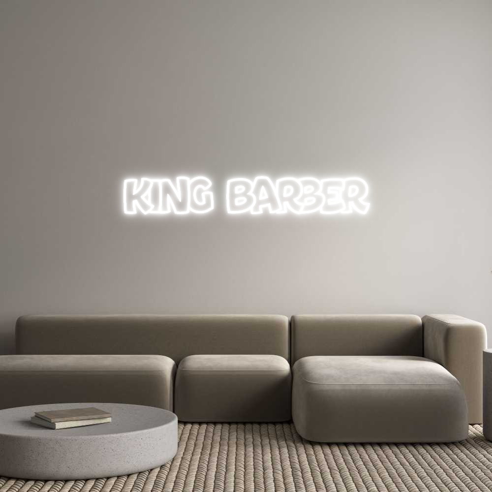 Néon Personnalisé KING BARBER