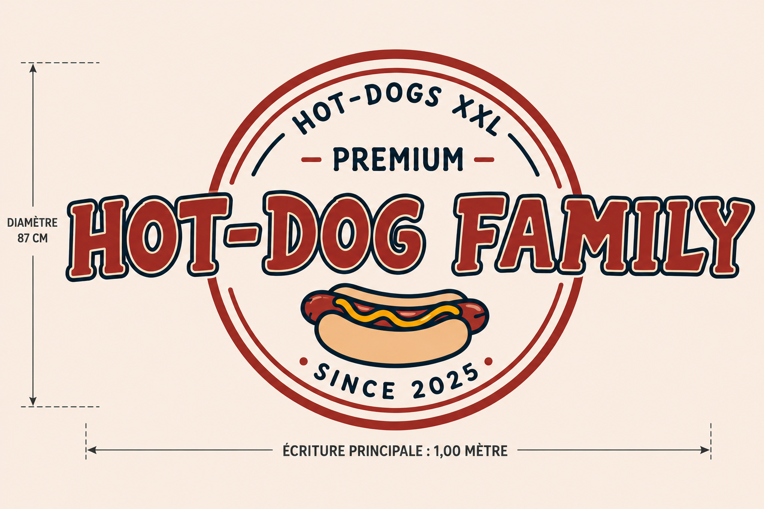Enseigne néon LED sur-mesure · Hot dog family