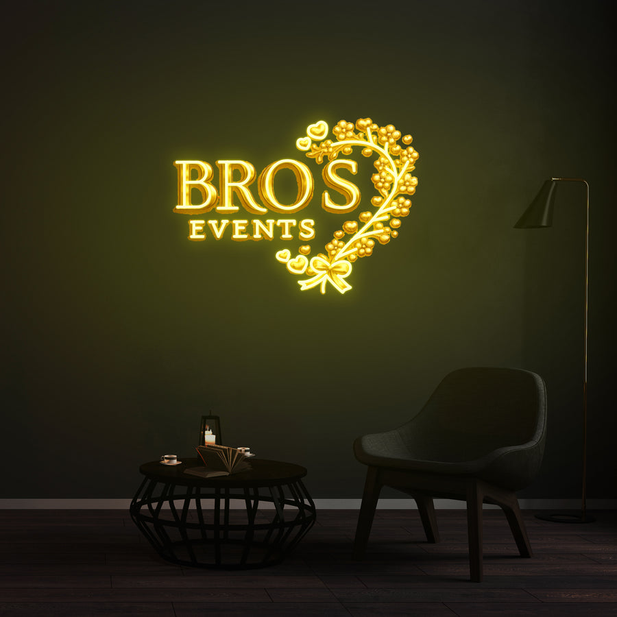 Personnalisation Enseigne LED Néon - BRO'S EVENTS