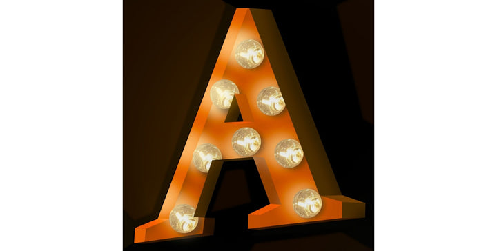 Lettres marquise à ampoules apparentes