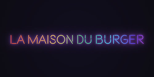 Néon Lumicorne : LA MAISON DU BURGER