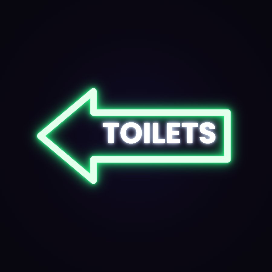 Néon Lumicorne : TOILETS