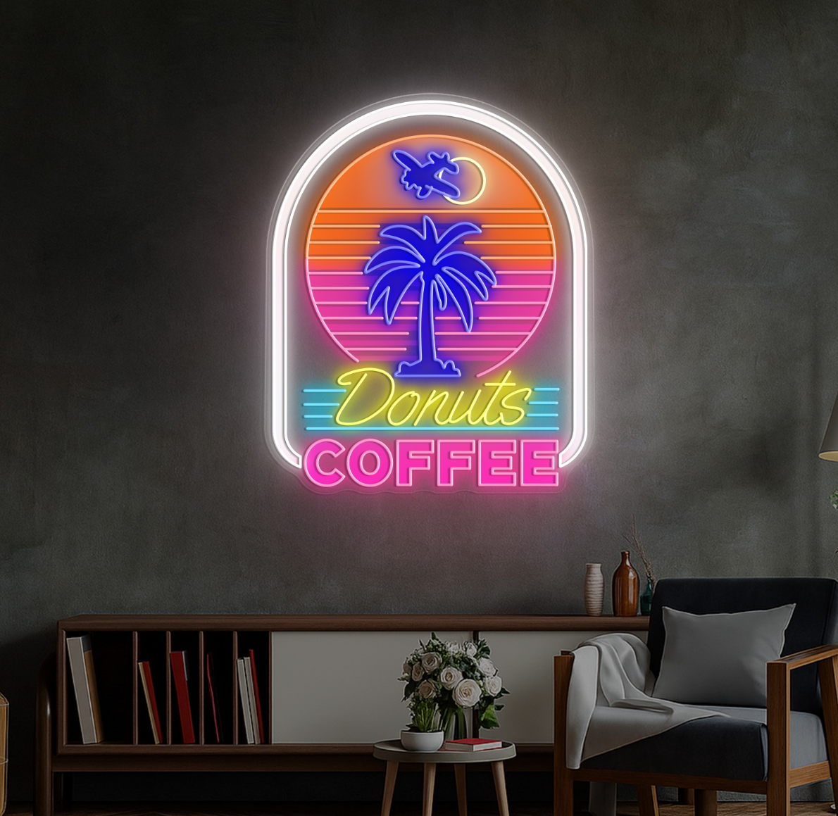 Custom LED Neon Sign DONUTS COFFEE® Burger & Shake