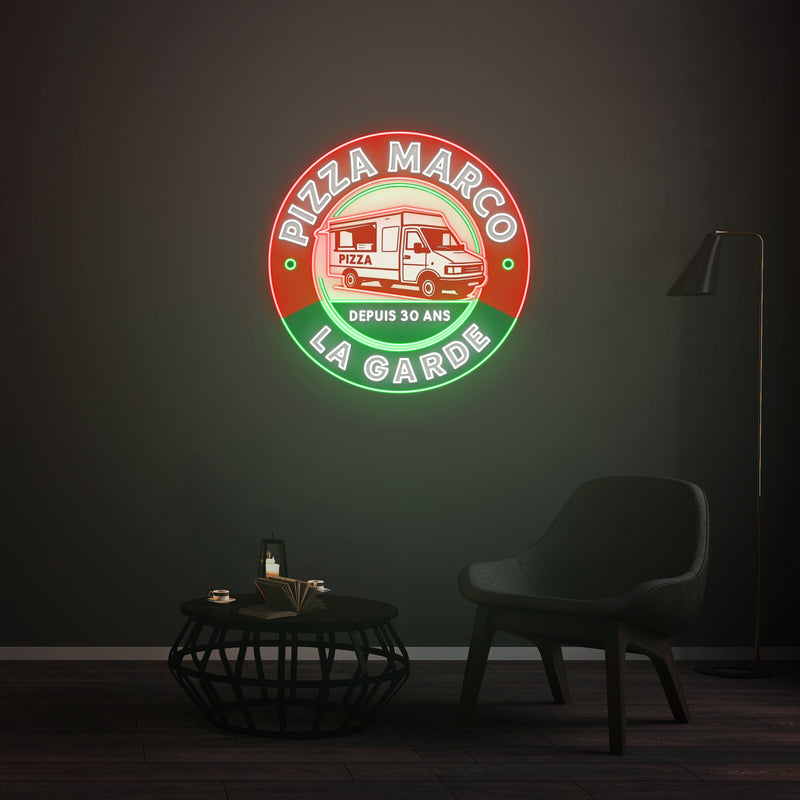 Personnalisation Enseigne LED Néon - Pizza Marco