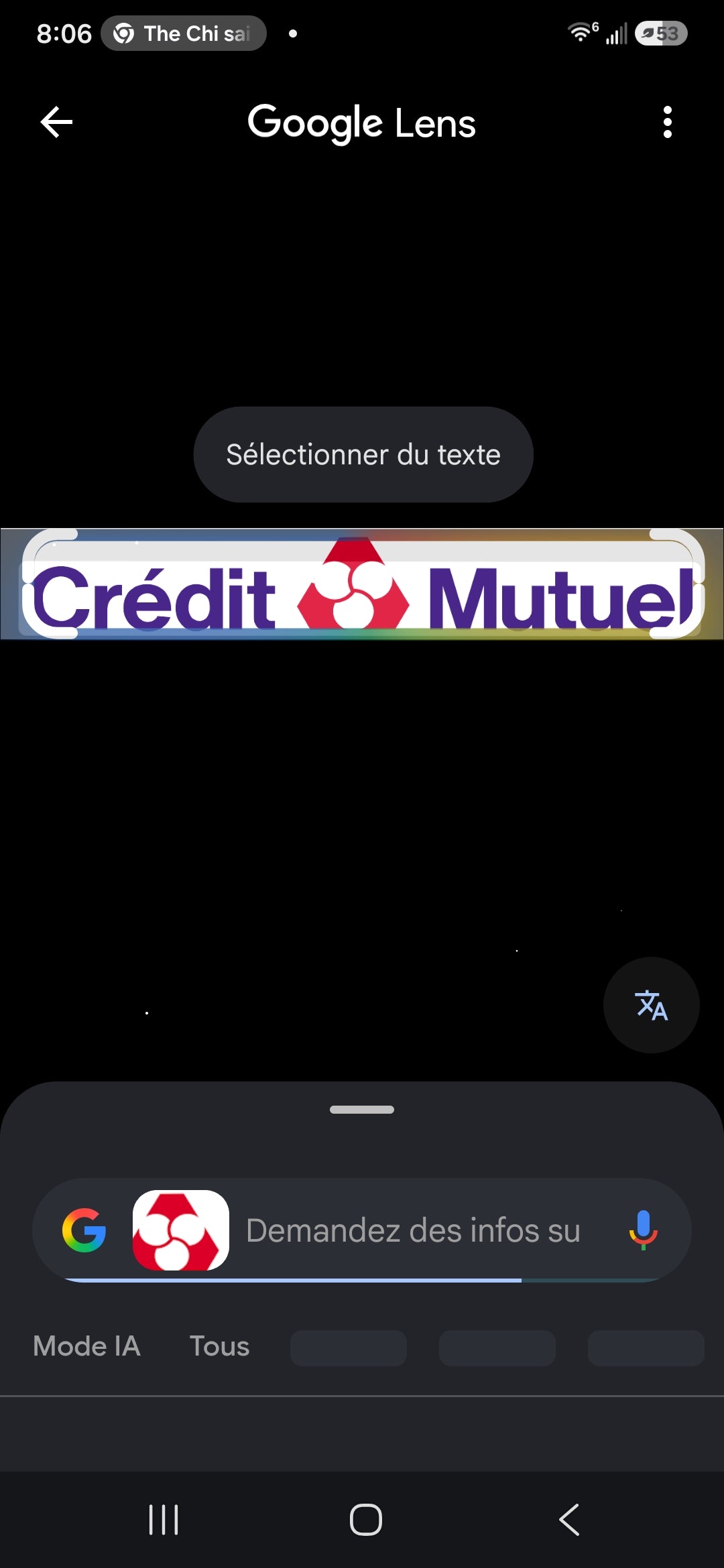 Enseigne néon LED sur-mesure · Credit mutuel
