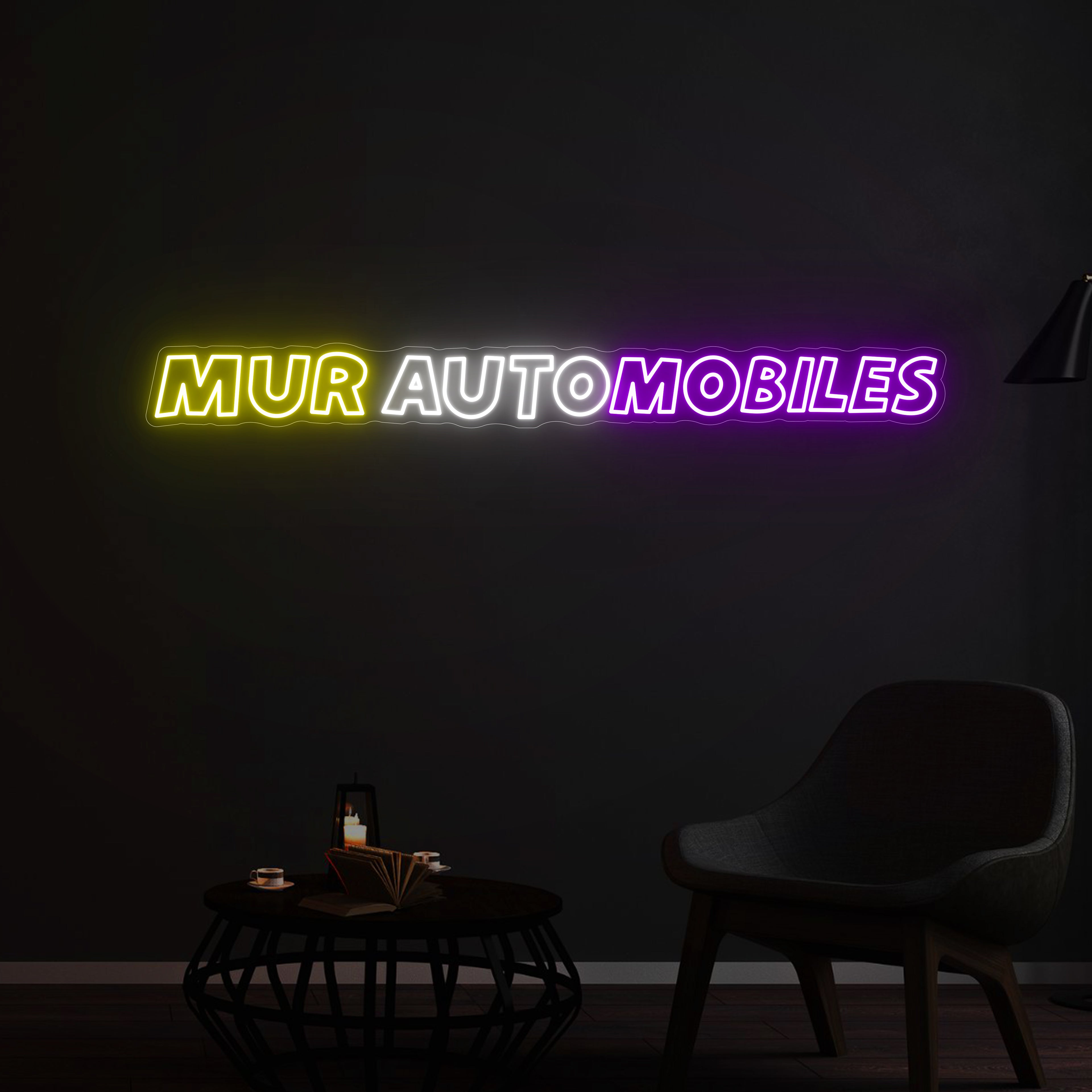 Néon Mur automobiles
