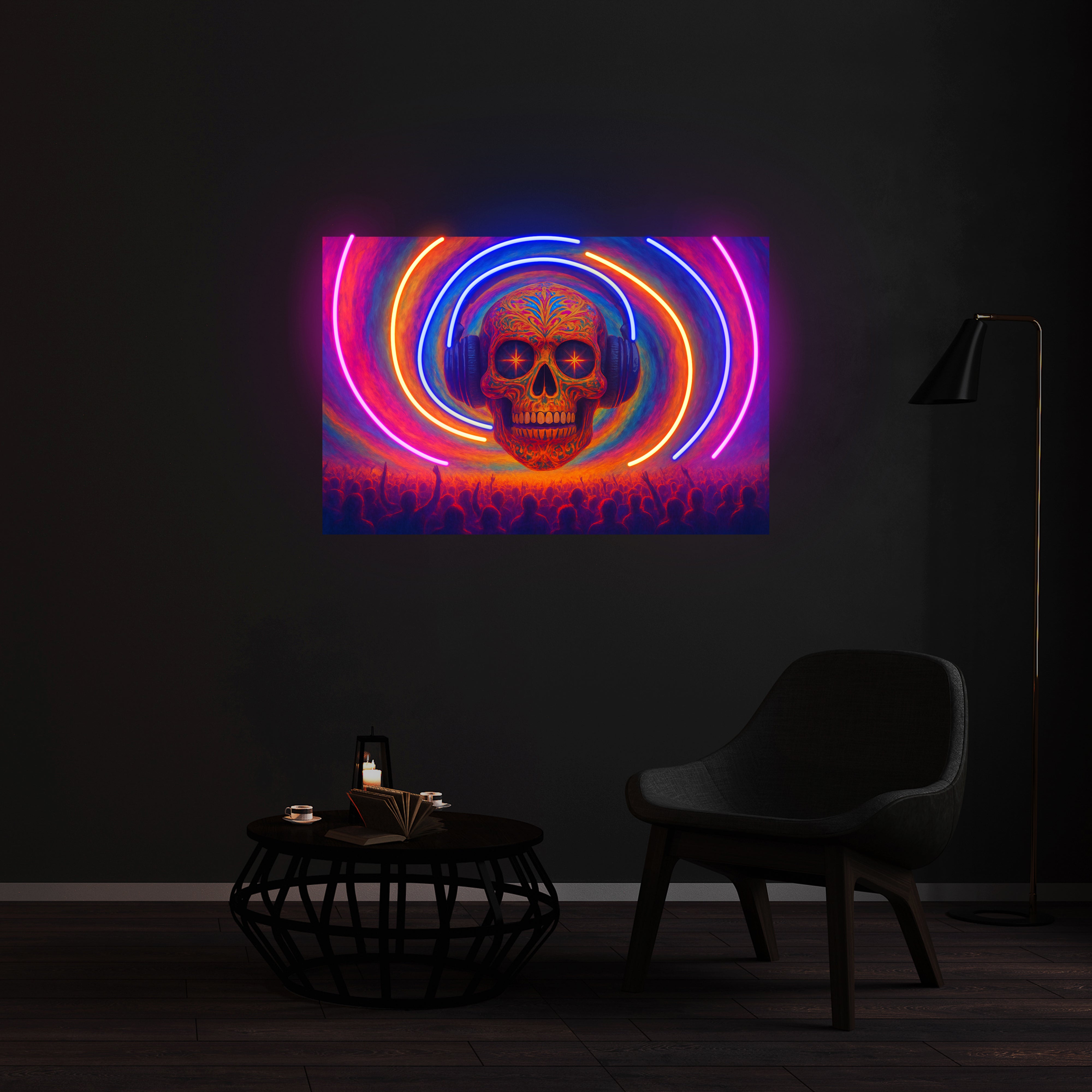 Néon Skull Painting