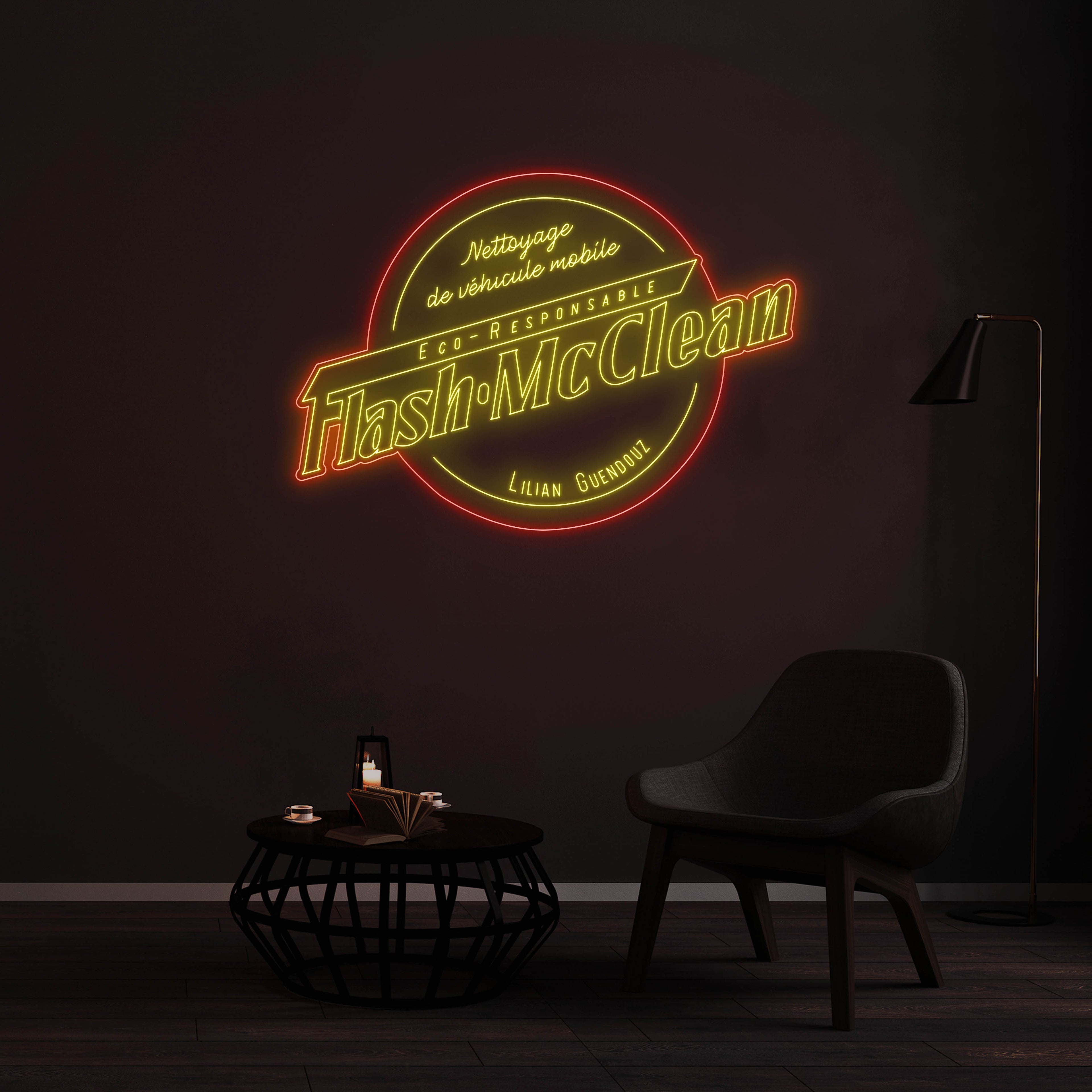Enseigne LED Néon Personnalisée - Flash McClean