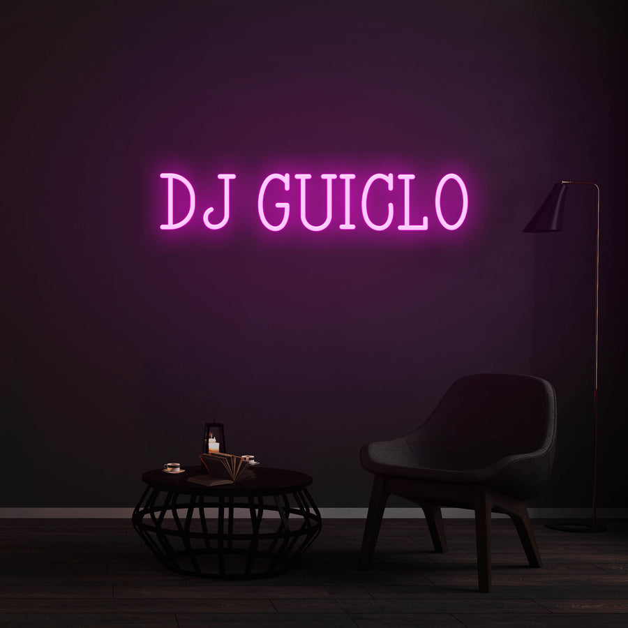 Enseigne LED Néon Personnalisée -  DJ GUICLO