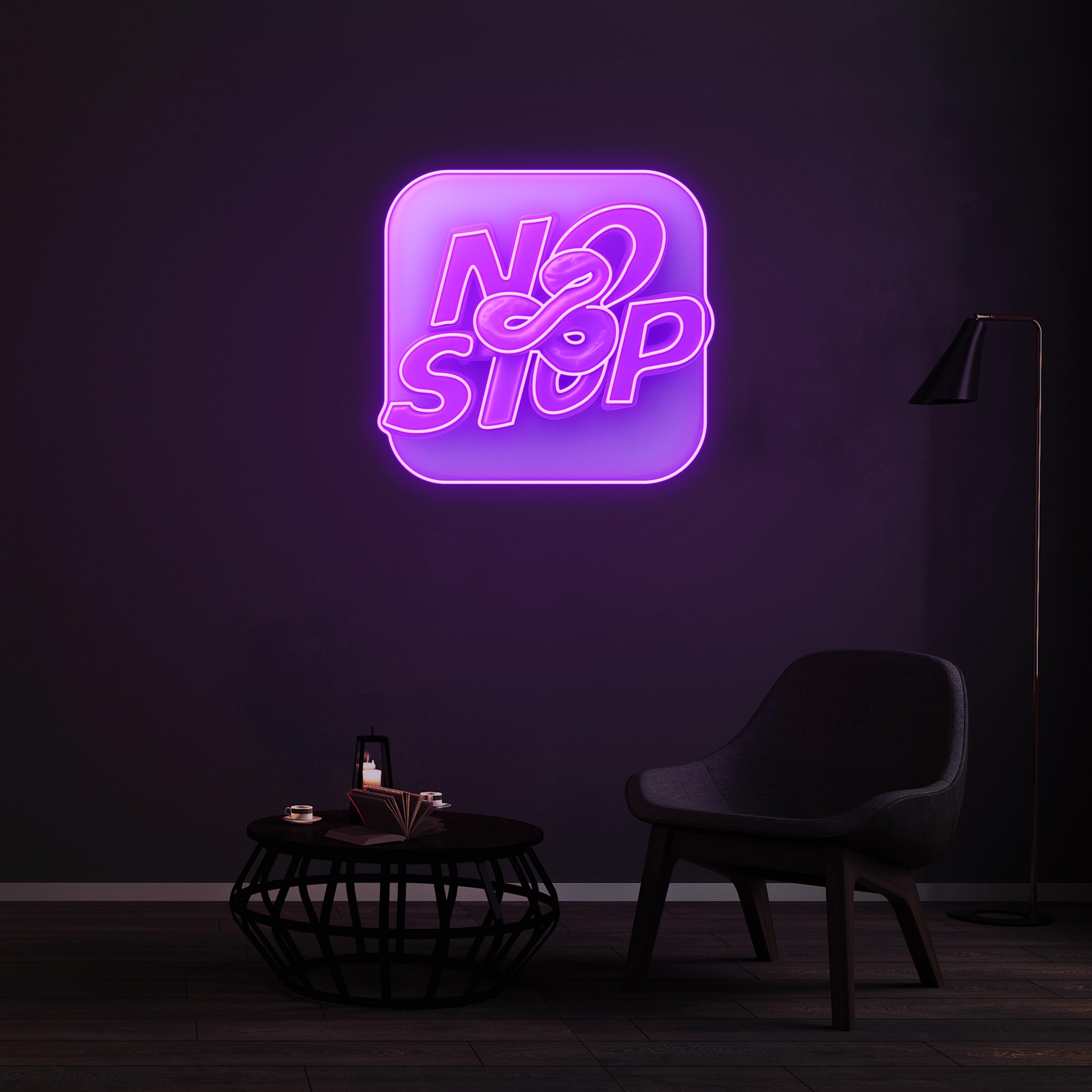 Enseigne LED Néon Personnalisée - NO STOP