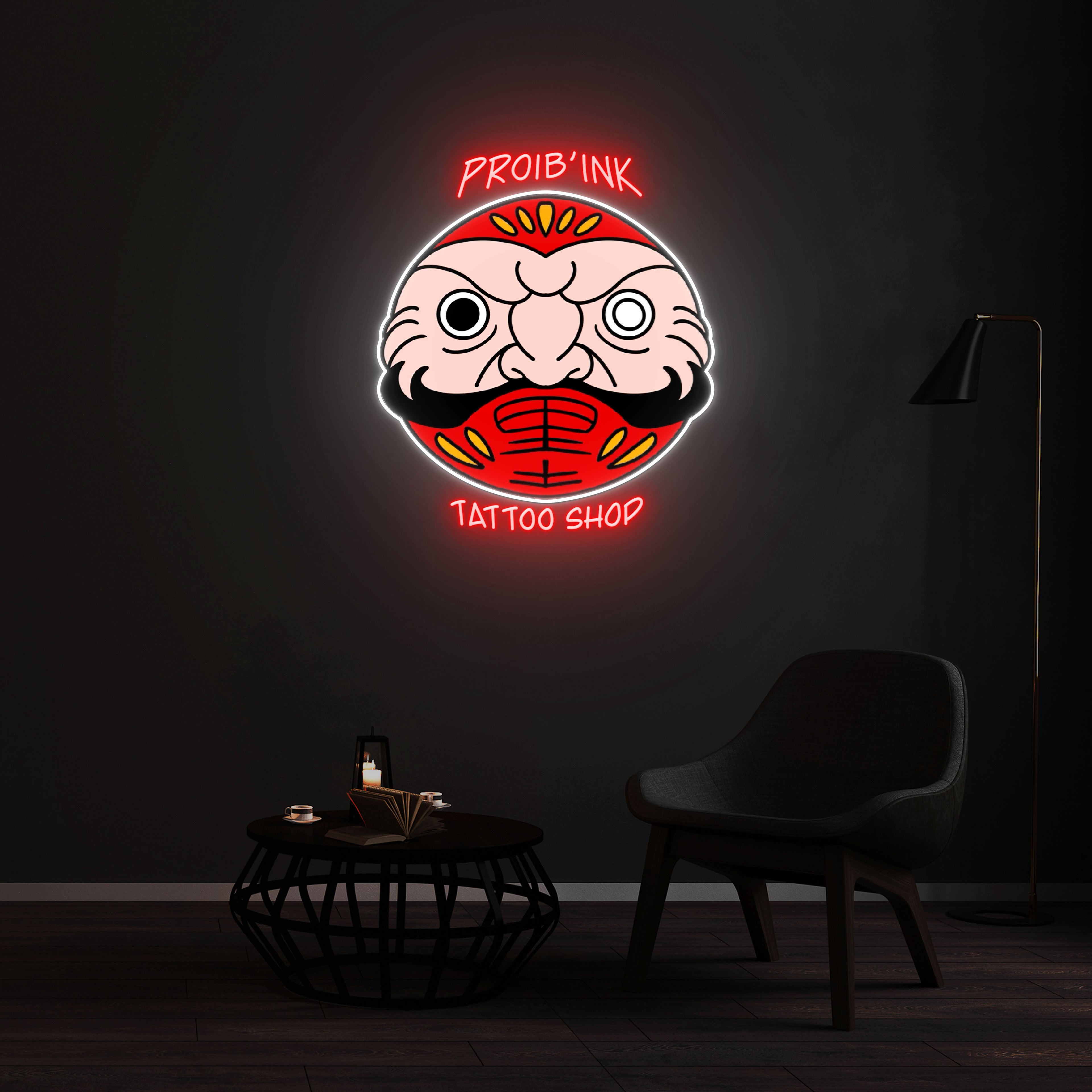 Enseigne LED Néon Personnalisée - PROIB'INK TATTOO SHOP