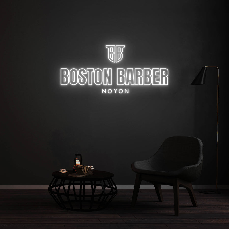 Enseigne LED Néon Personnalisée - Boston Barber