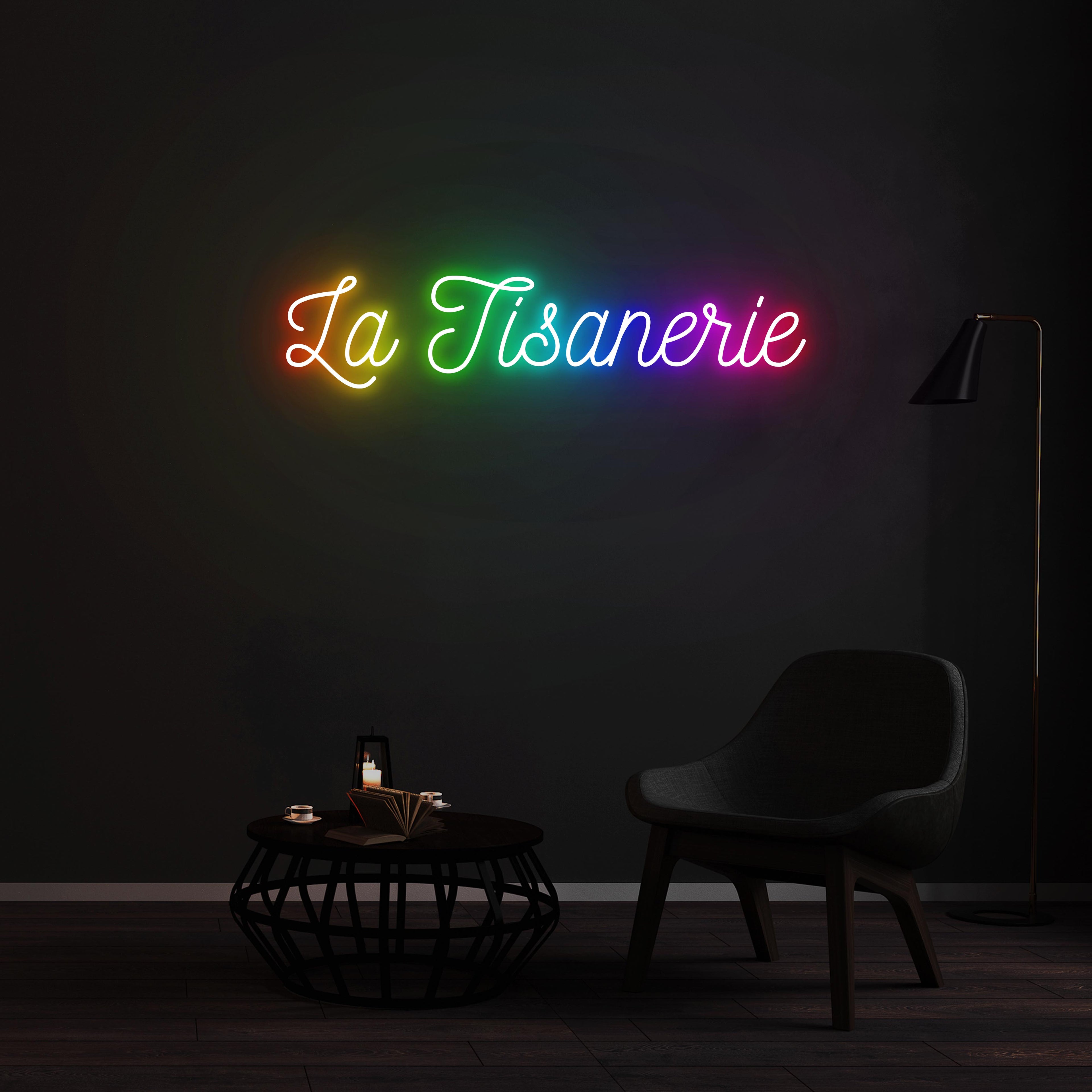 Enseigne LED Néon Personnalisée - La Tisanerie