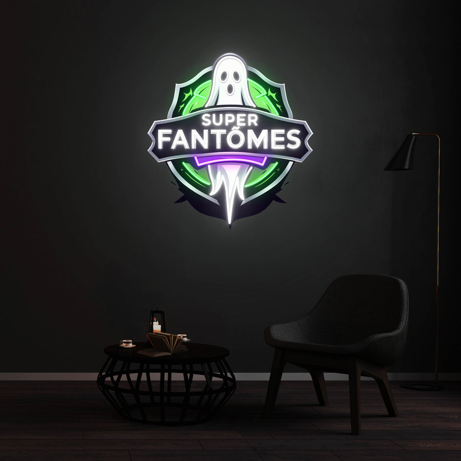 Enseigne LED Néon Personnalisée - Super Fantômes