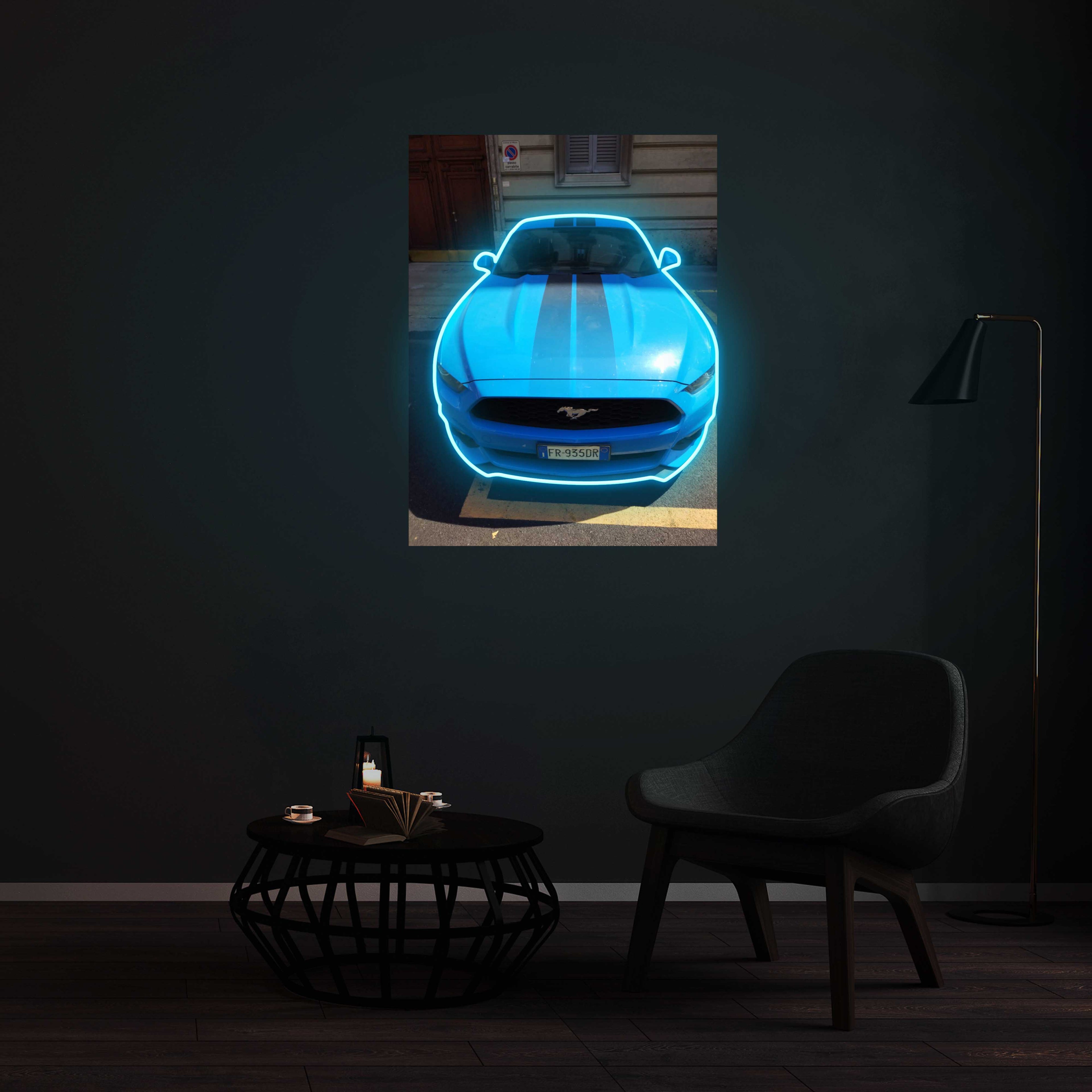 Enseigne LED Néon Personnalisée - Mustang