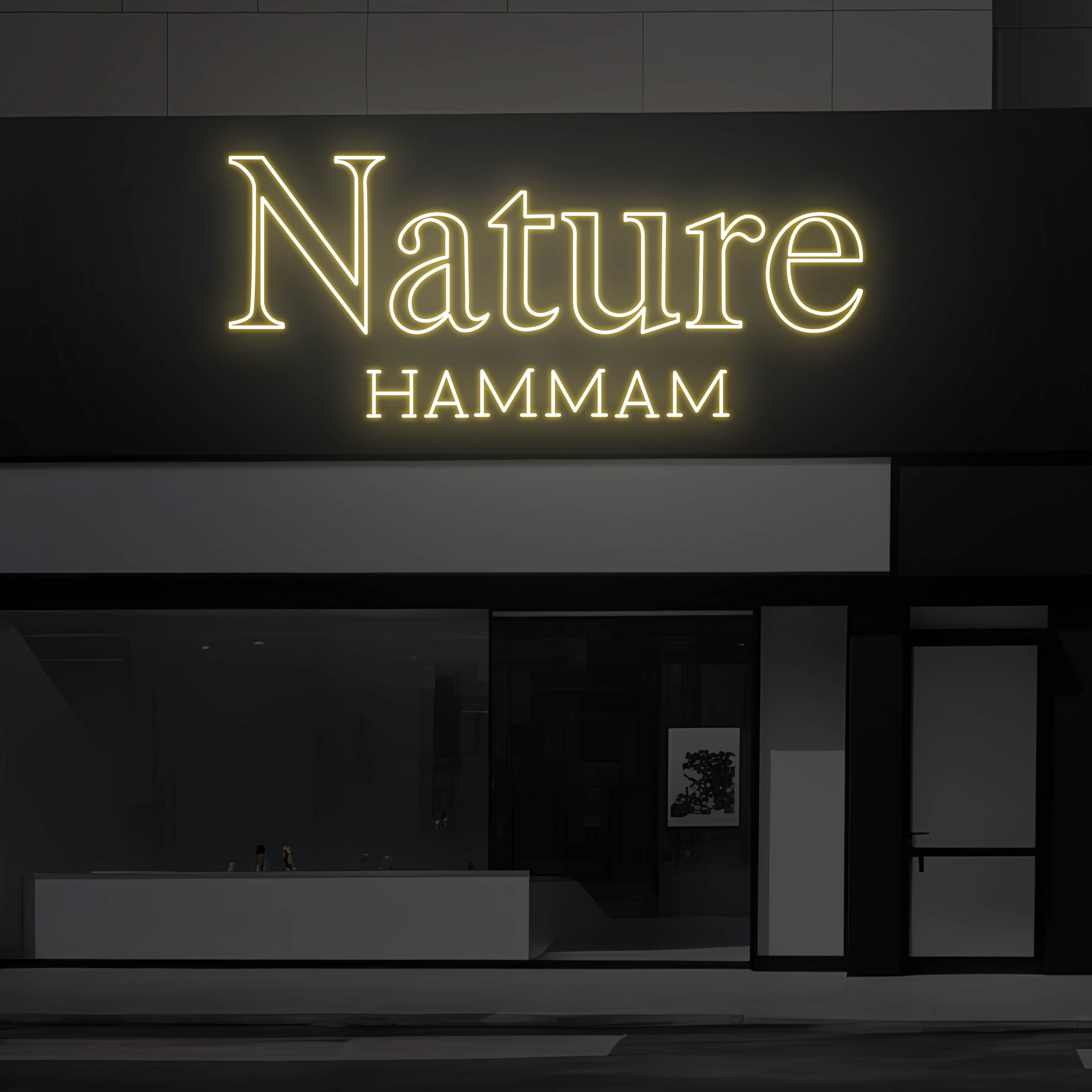 Enseigne LED Néon Personnalisée -  Nature Hammam