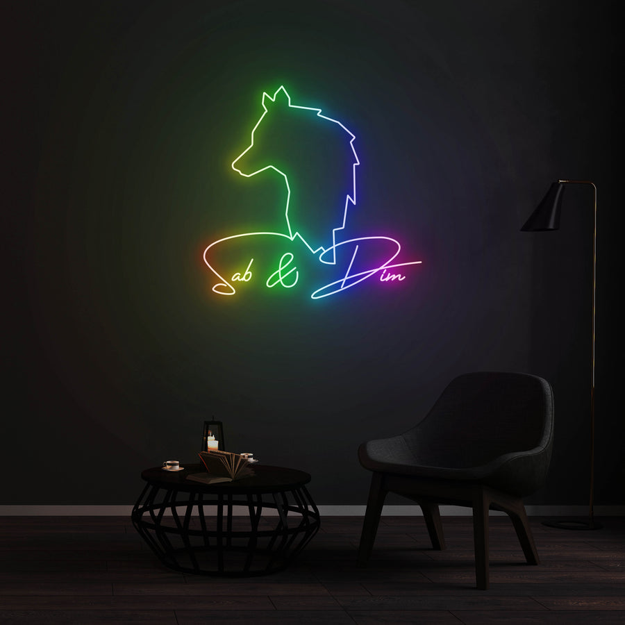 Enseigne LED Néon Personnalisée -  Sab & Tim