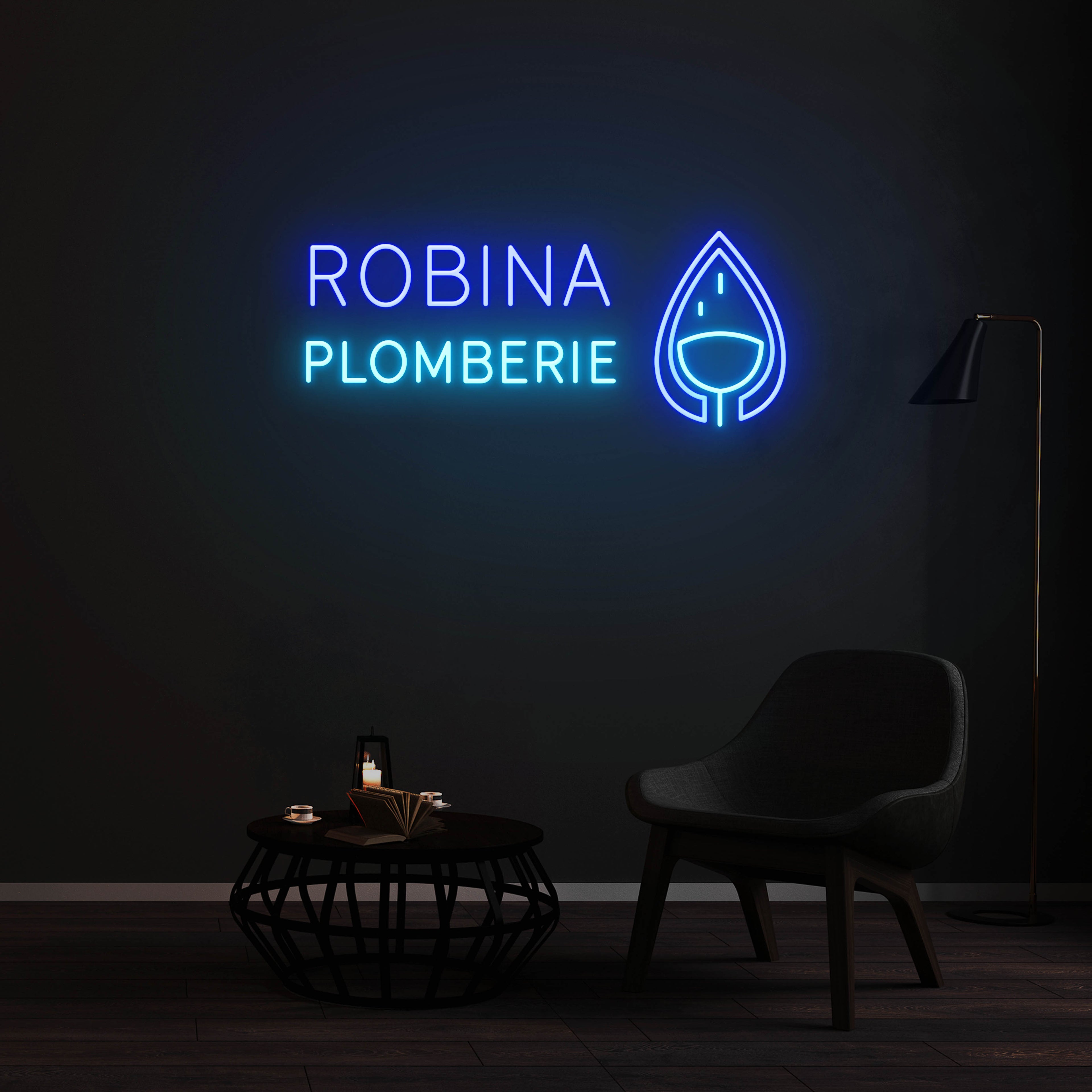 Enseigne LED Néon Personnalisée -  Robina Plomberie