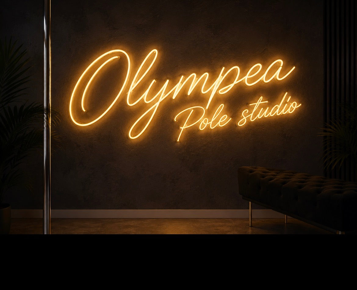 Enseigne néon LED sur-mesure · Olympea Pole studio